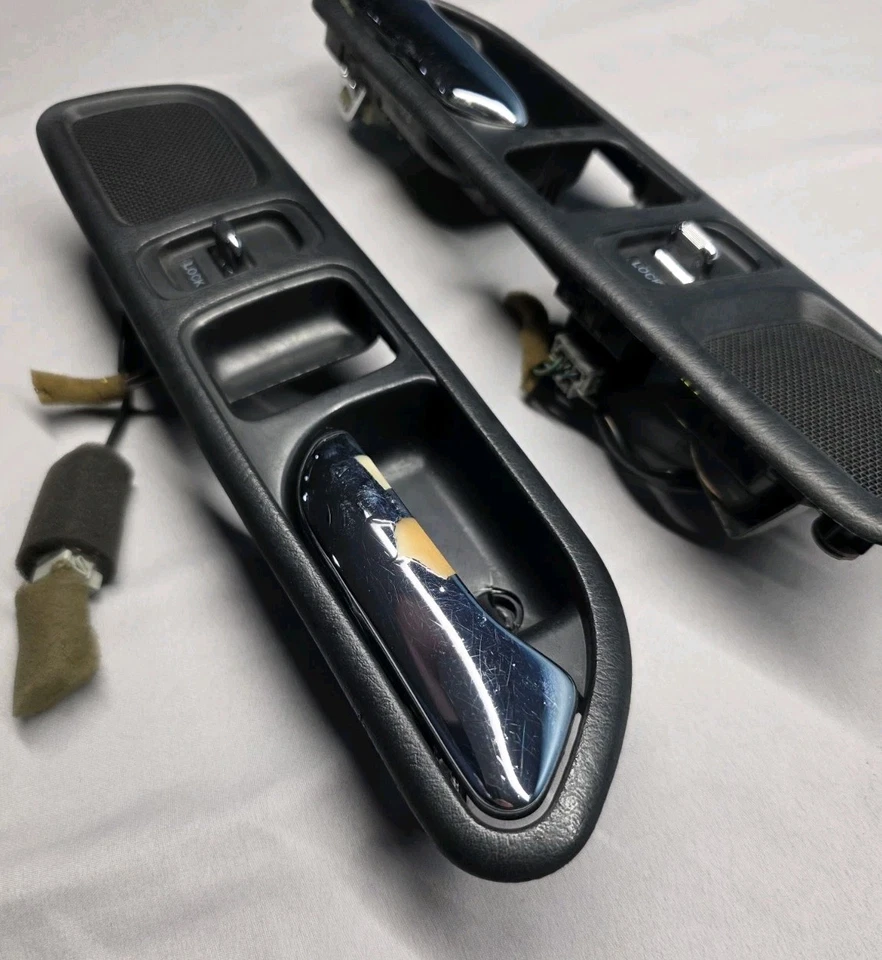 1997–2001 Honda Prelude OEM Interior Door Handle Set L R w/ Tweeter Trim Pair - Image 4 of 4