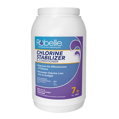 Robelle Swimming Pool Chemical Chlorine Stabilizer and Conditioner - 7 Lbs.