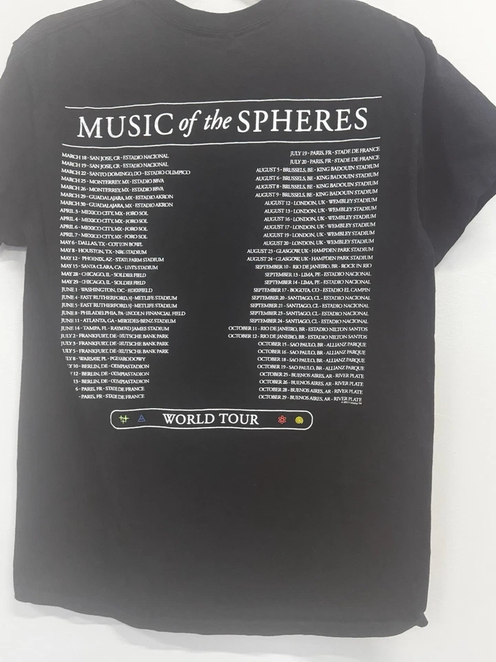 Camiseta de concierto Coldplay mediana Foto 3 de 3