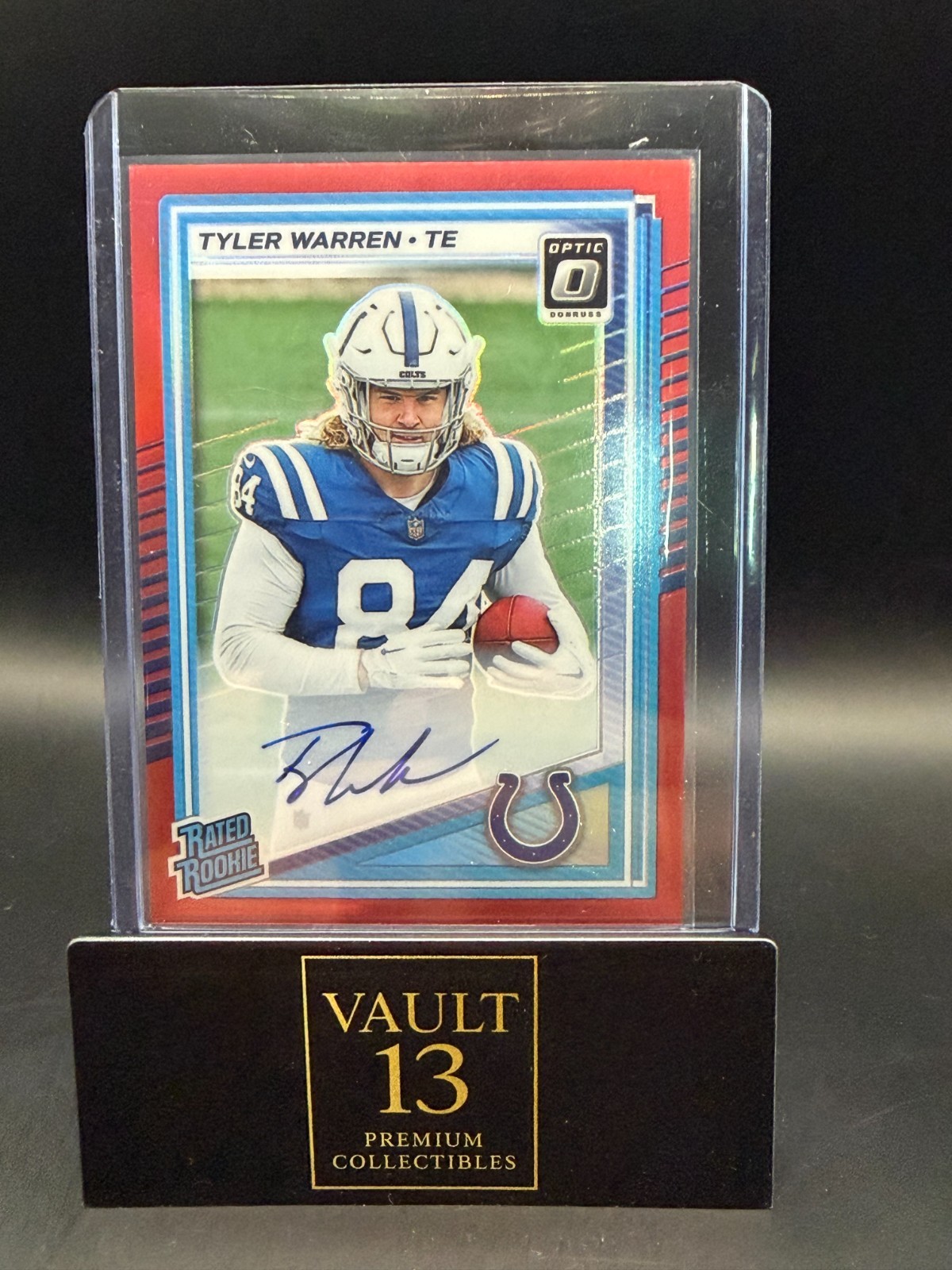 Tyler Warren 2025 Panini Donruss Optic Red /99 RC AU #234