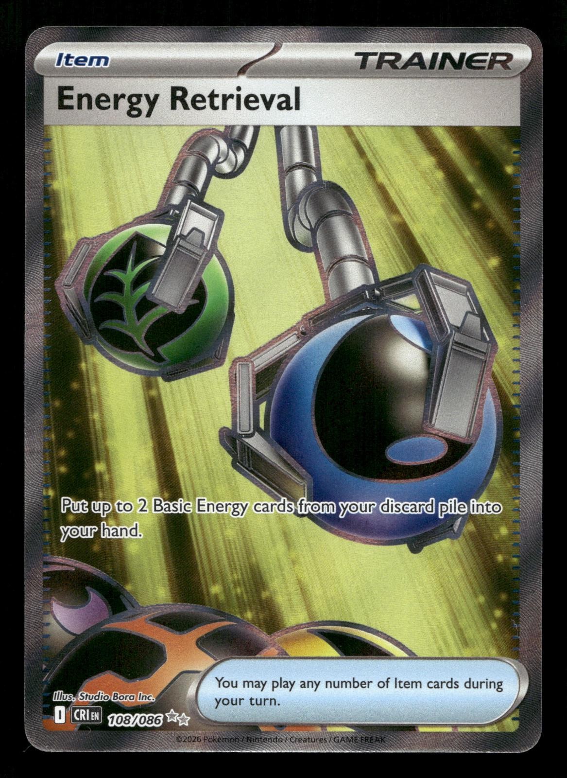 Energy Retrieval 108/086 Chaos Rising Ultra Rare Holo Near Mint