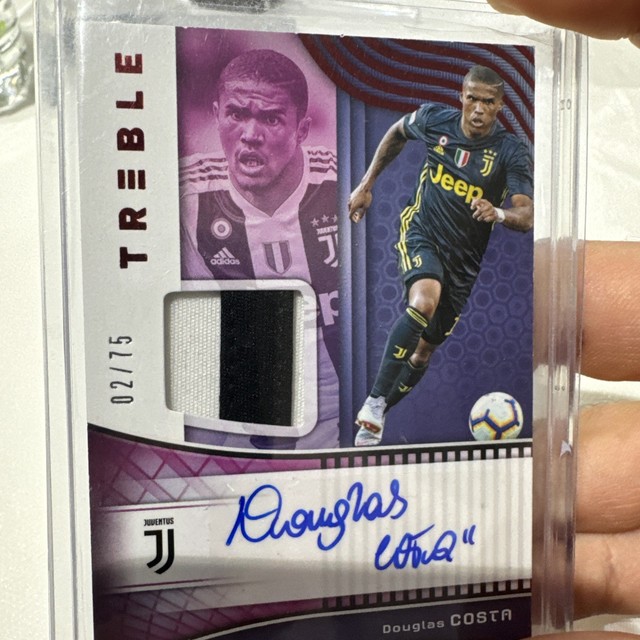 2018-19 Panini Treble Soccer Douglas costa Jersey Patch Autograph 75 Bayern GU