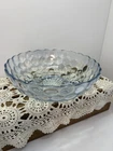 Vintage Anchor Hocking Blue Bubble Glass  8.25" Serving Bowl EUC
