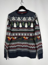 CHRISTMAS Jumper - Medium - Navy - Great Condition - Men’s