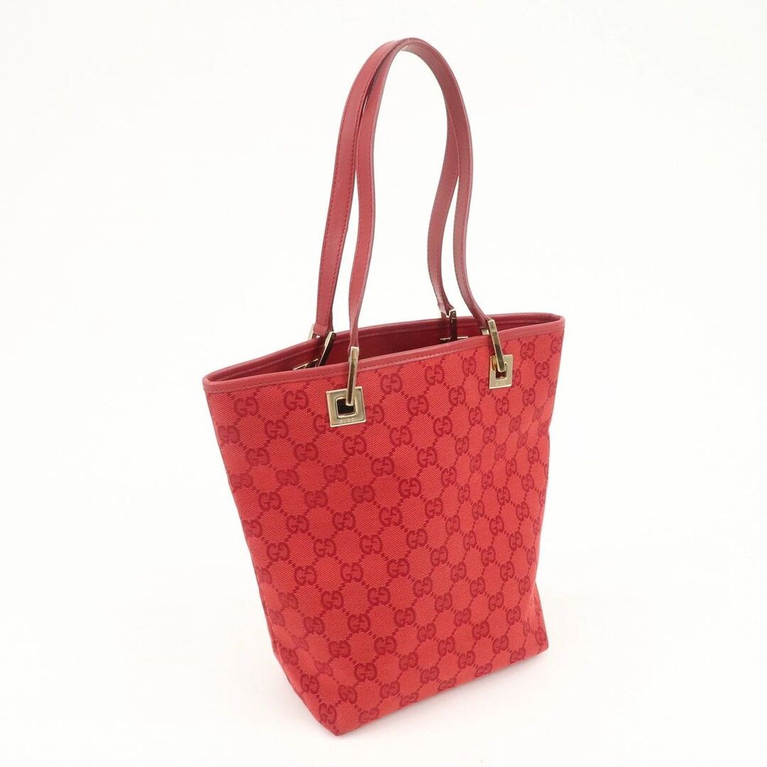 Gucci GG Canvas Leather Shoulder Bag Red Used, Gold Hardware thumbnail 4