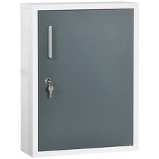 Bathroom Medicine Cabinet with Shelves Inside  On Door, Locking Medical Cabinet