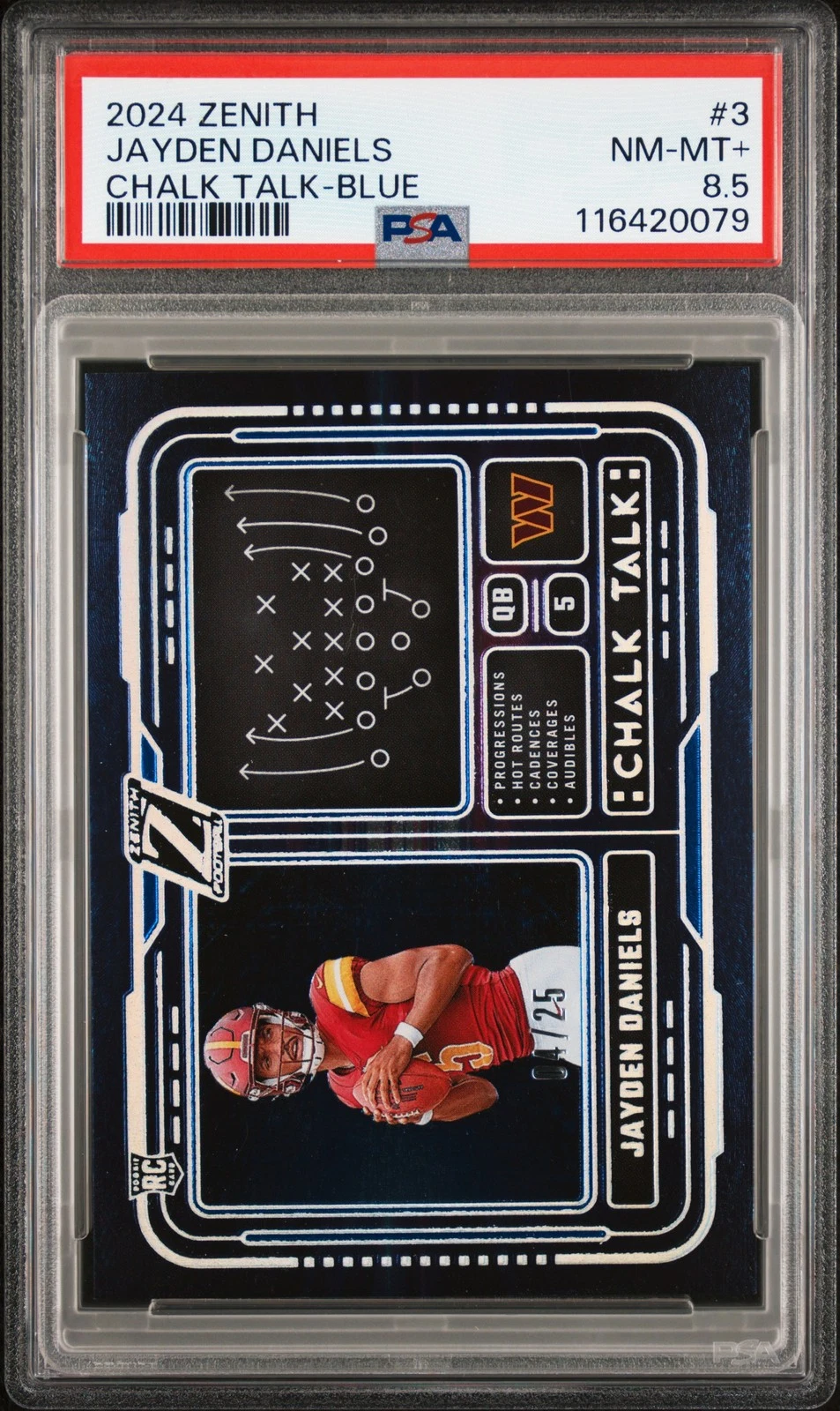 Jayden Daniels Panini Zenith Chalk Talk #3 Blue