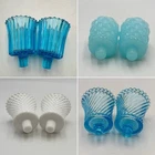 Set of 2 Glass Votive Candle Shades You Choose Blue White No Gasket