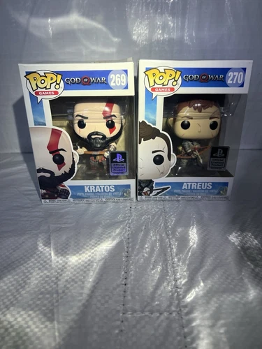 Funko Pop! Games Kratos #269 Games Atreus #270 Lot Of 2! PlayStation God Of War!
