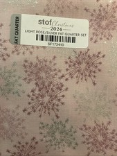 2024 Stof Christmas Light Rose/Silver 6 Piece Fat Quarter Set Never Used