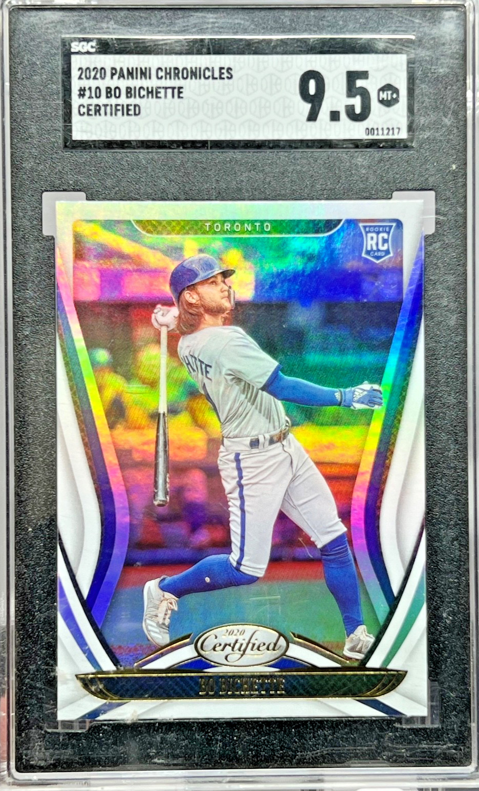 2020 Panini Chronicles Certified #10 Bo Bichette Rookie SGC 9.5 RC