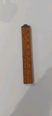 Vintage ''Atlas'' 852 ME Buchsbaum Zollstock mit Messingscharniergelenken - hergestellt in UK