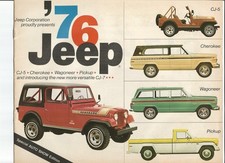 1976 Jeep Sales Brochure With Wagoneer Cherokee Cj-5 Cj-7 J-10 J-20 Pickup