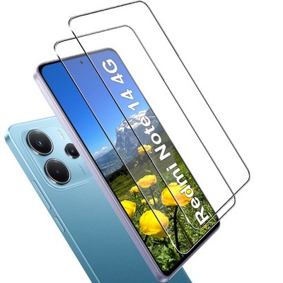 Für Redmi Note 14 4G Echt Glas Display Schutz Panzerfolie 9H Folie Schutzglas 2x