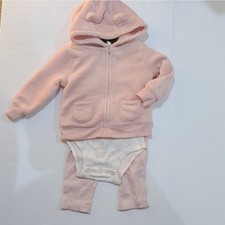 Carters 3 piece Deer Set - Jacket, Top, and Pants - Pink - 18 Months - New