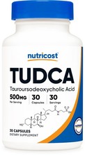 Nutricost Tudca 500mg, 30 Capsules Tauroursodeoxycholic Acid - Gluten Free