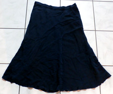 Ralph Lauren Label 100 Silk Maxi Skirt Women 14 Navy Fairy Feminine Chiffon i55
