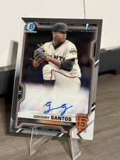 2021 Bowman Chrome Topps Gregory Santos #CPA-GS Prospect Autograph Giants