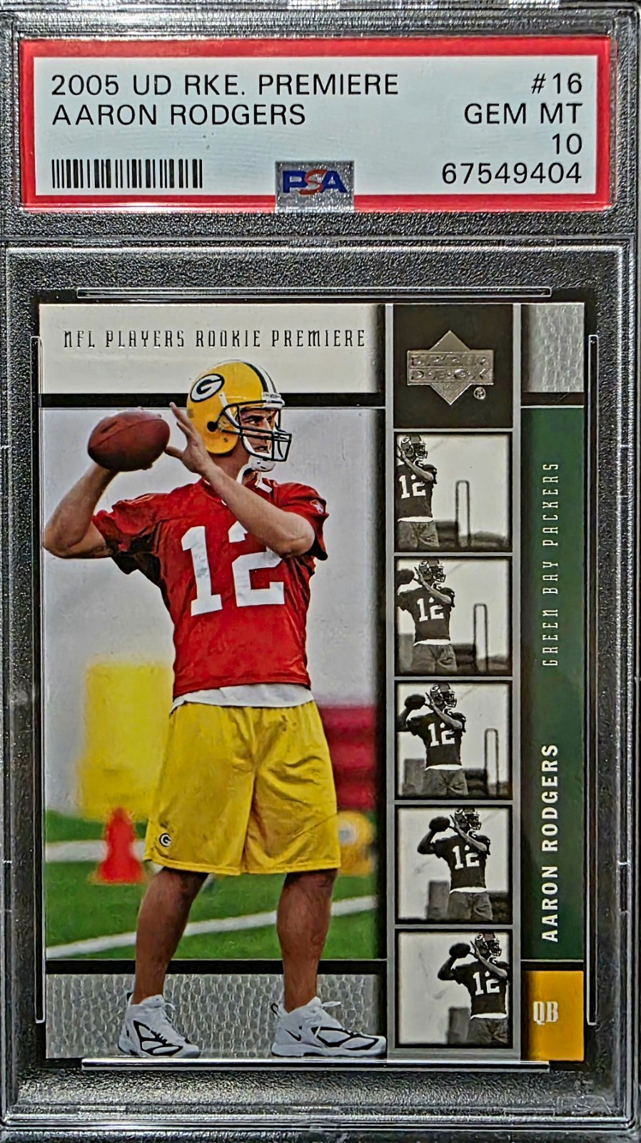 2005 Upper Deck Rookie Premiere Aaron Rodgers #16 RC PSA 10 GEM MINT