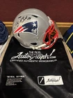 Tedy Bruschi Signed New England Patriots FS Rep With Visor Beckett COA