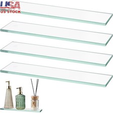 Replacement Medicine Cabinet Shelves Glass Storage 4 Pack Wall Mount Shelving US