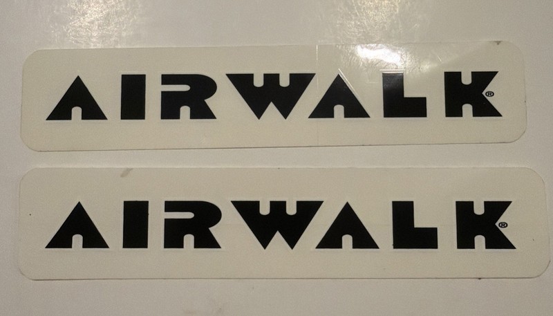 2 Vintage Airwalk Skateboarding Shoes Stickers