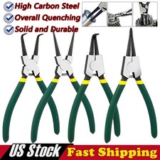 4Pcs 7" Internal/External Snap Ring Pliers Set Heavy Duty Circlip Pliers Kit USA