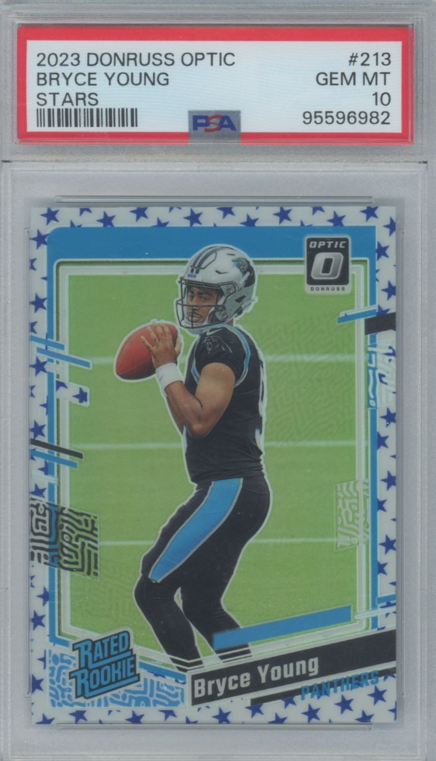 2023 Donruss Optic Stars Bryce Young Rookie PSA 10 Carolina Panthers #213