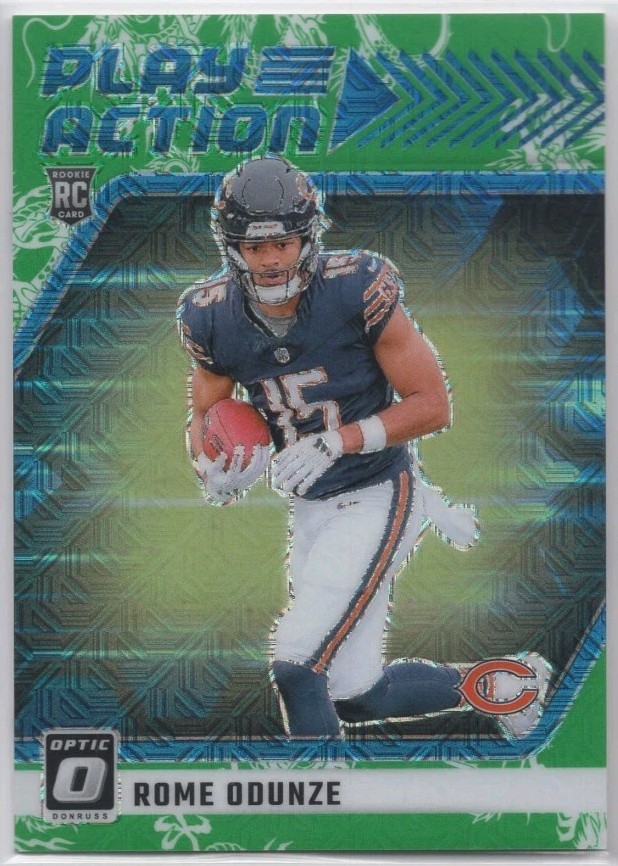 2024 PANINI OPTIC ROME ODUNZE PLAY ACTION RC DRAGON SCALE /24 Bears Rookie SSP