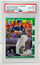 2019 Bowman Chrome GREEN REFRACTOR - KESTON HIURA RC Card /99 PSA 10 GEM MINT