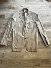 Men s Kiton Napoli Three Button Blazer Herringbone 100 Cotton Size 42R