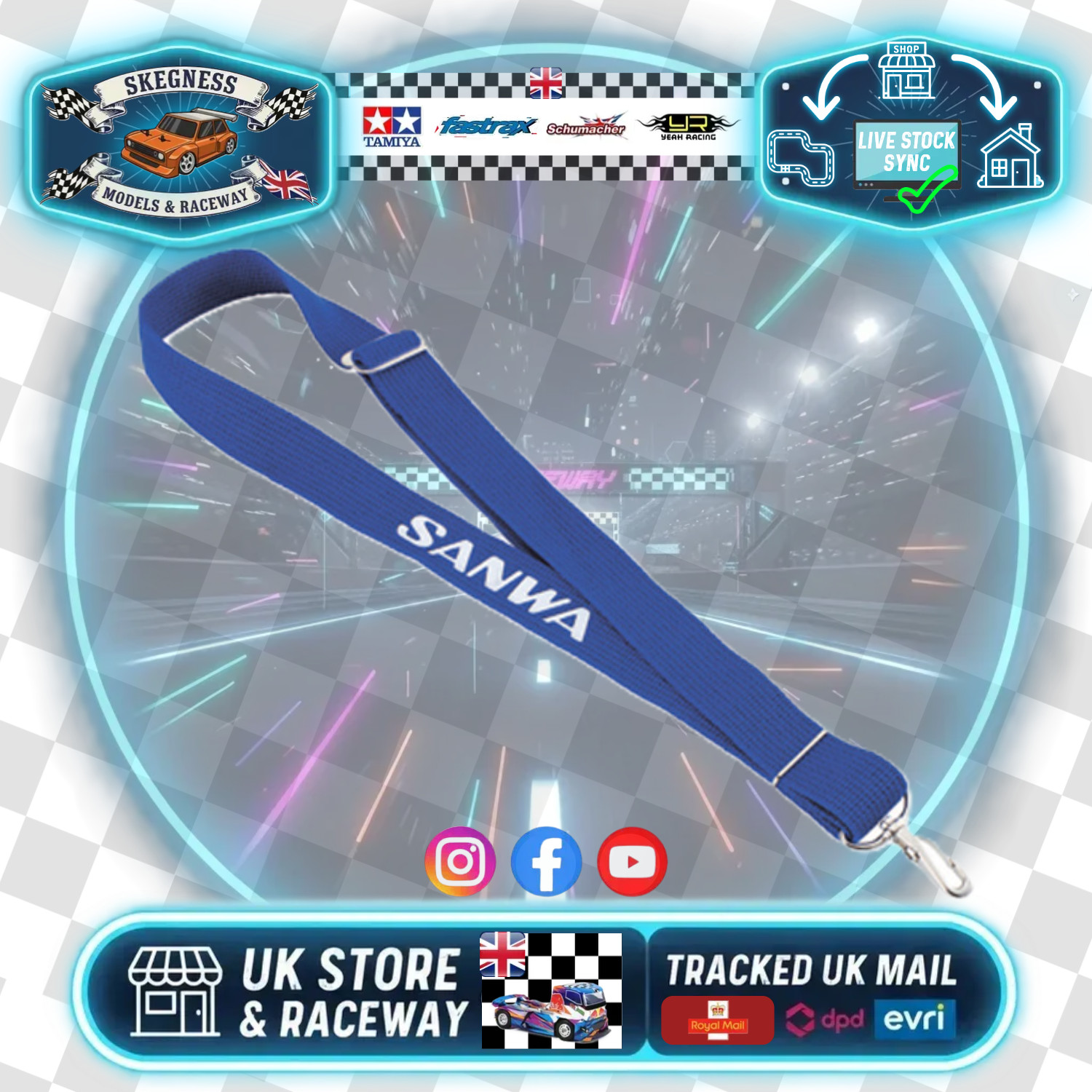 Sanwa - Neck Strap Lanyard for RC Radio Transmitters - SA107A30052A