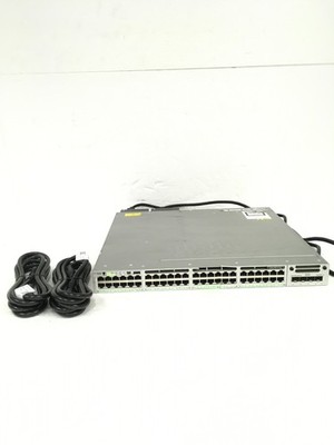 Cisco WS-C3850-48F-L Catalyst 3850 48-Port PoE+ Switch C3820-NM-4-1G, 2x 1100WAC