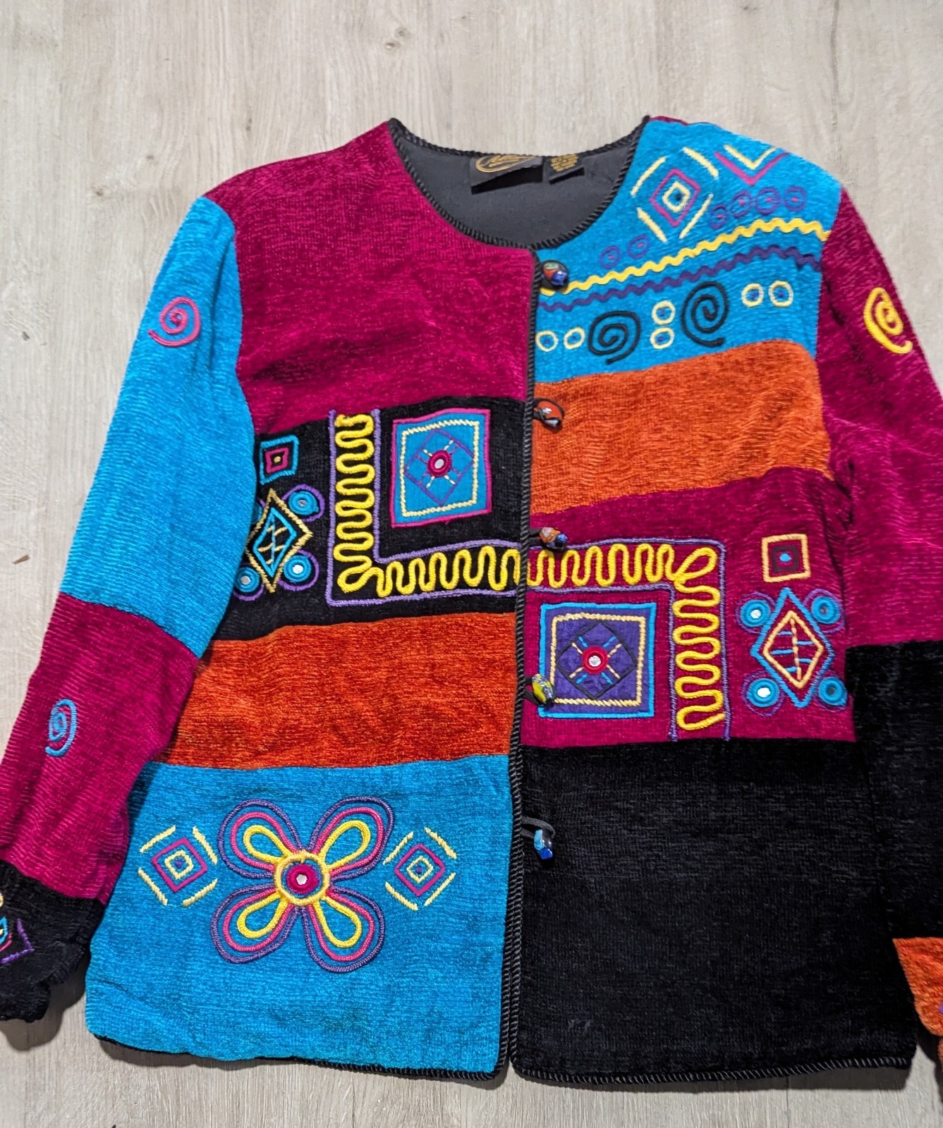 Allure Vintage Patchwork Chunky Button Up Women's… - image 2