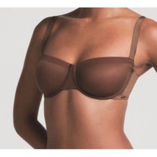 SKIMS No Show Molded Unlined Balconette Bra Jasper Brown 36D BR-UWR-2054 NWT