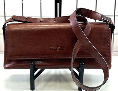 GIANNI CONTI Italian Chestnut Brown Leather Shoulder Bag