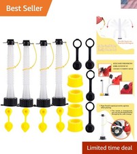 Improved Flexible Gas Can Spouts - Safe Efficient Pouring for 1-5 Gallon Cans