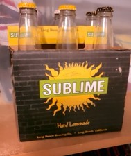 Sublime Hard Lemonade Empty Glass Bottles & Carrier Band Memorabilia Original