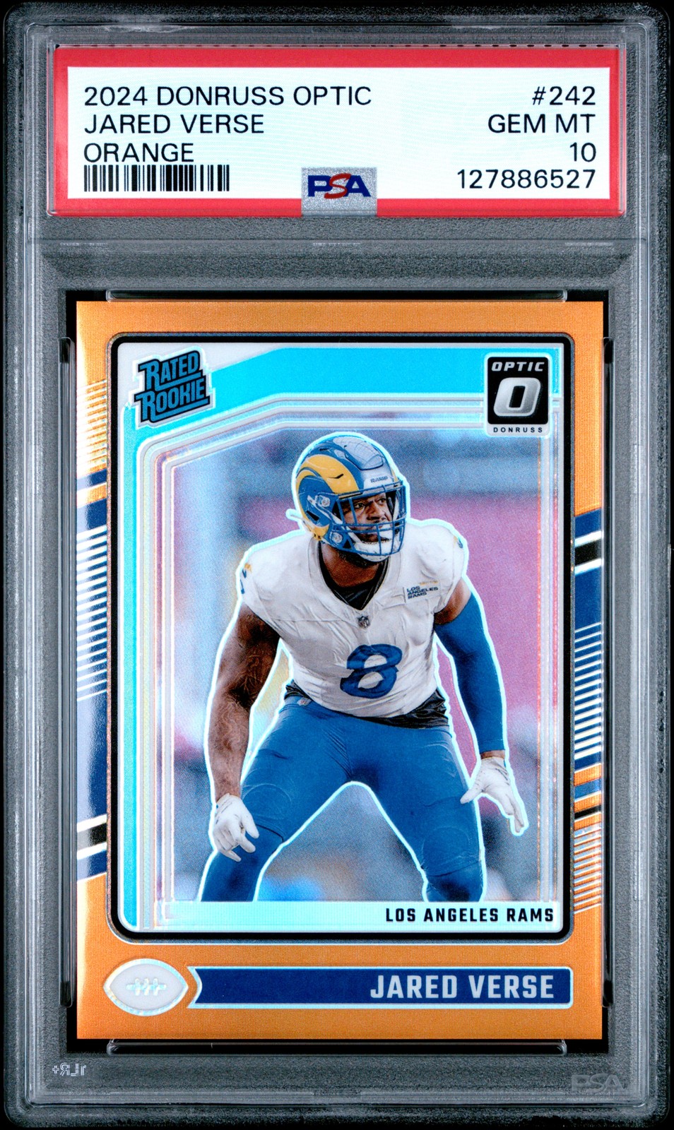 2024 PANINI DONRUSS OPTIC ORANGE #242 JARED VERSE 44/249 PSA 10