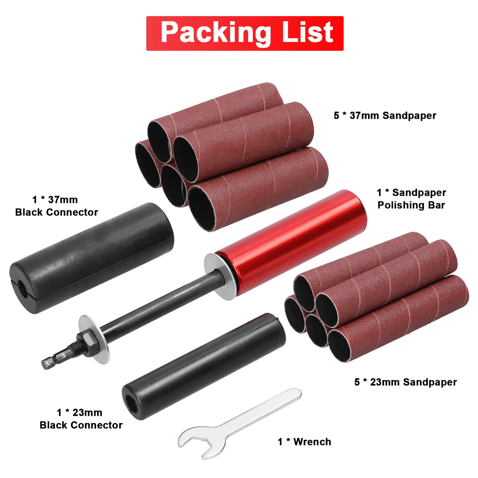 .Handheld Sandpaper Grinding Rod Electric Tool Sandpaper Polishing Bar