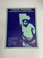 Original 1973 Frank Speiser The World of Lenny Bruce Concert Poster RIT 17x22