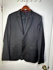 Hugo Boss Suit Blazer Superblack Super130 Lightweight 42R Red label Virgin Wool