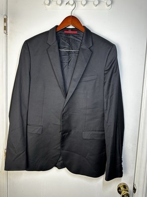Hugo Boss Suit Blazer Superblack Super130 Lightweight 42R Red label Virgin Wool