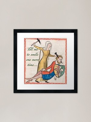 tell me to smile one more time... m Framed Wall Art Poster Canvas Print Picture