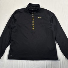 Nike Dri-Fit Livestrong Lance Armstrong 1/2 Zip Pullover Black Medium