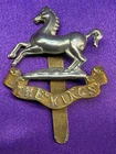 Genuine WW1 The Kings Liverpool Regiment Bimetal Cap Badge w/slider