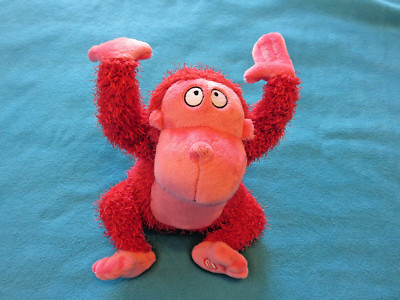 Hallmark Red Singing Monkey Pick Me Up I Go Ape Sings ''Shout'' Interactive