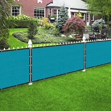 Houssity 8 FT  Turquois Privacy Screen  for Chain Link Fence Carport Garden Farm
