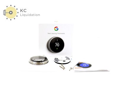 Google Nest Learning Thermostat 3rd Gen A0013 (Stainless Steel) - NEW