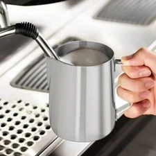 Stainless Steel Milk Frothing Pitcher Cup 350ml (12oz) Coffee Latte Craft Mug